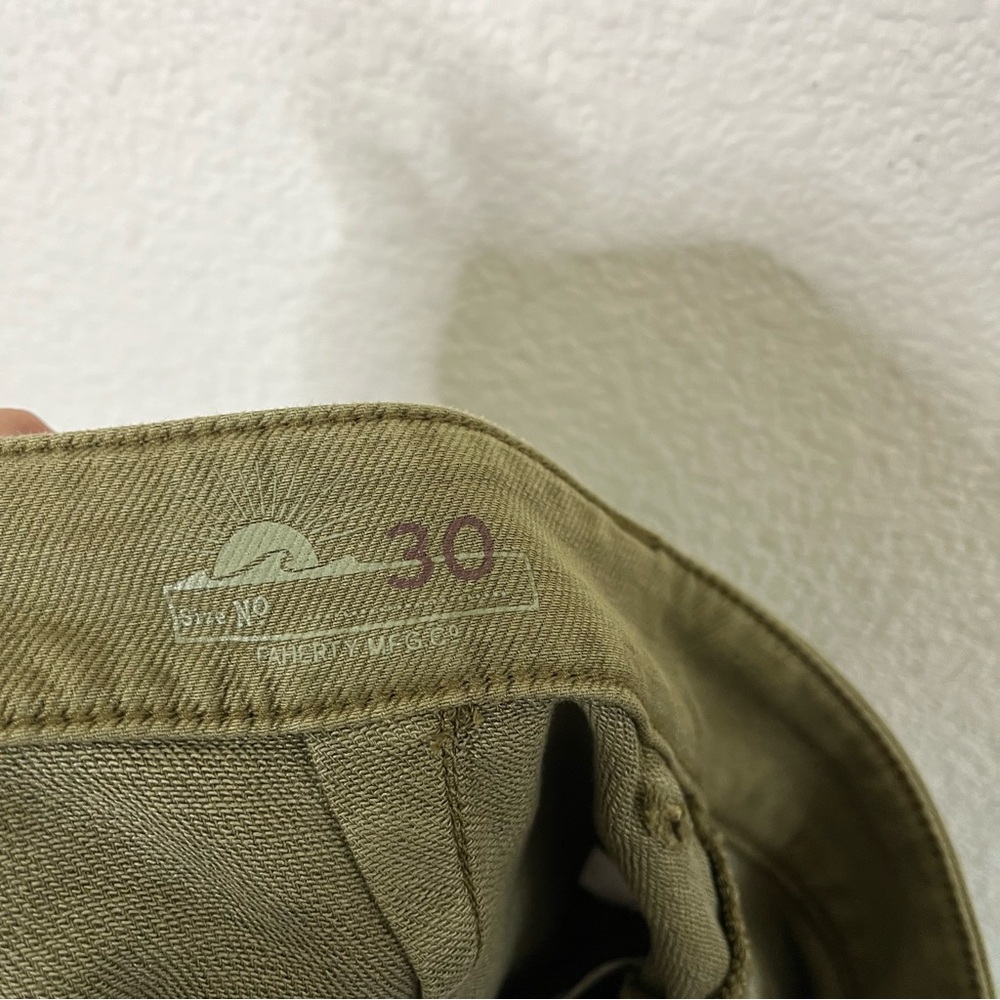Faherty Olive Wide Leg Pants - Picture 6 of 7